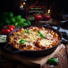Pizza Pasta Bake Recipe made with JD Seasonings